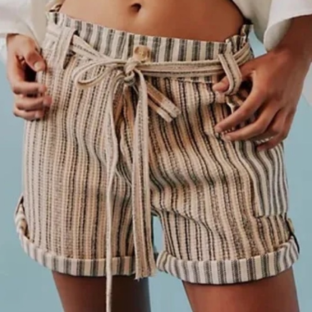 One Harriet Stripped Shorts